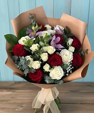 Букет цветов из:  Розы и Альстромерии в Центральный