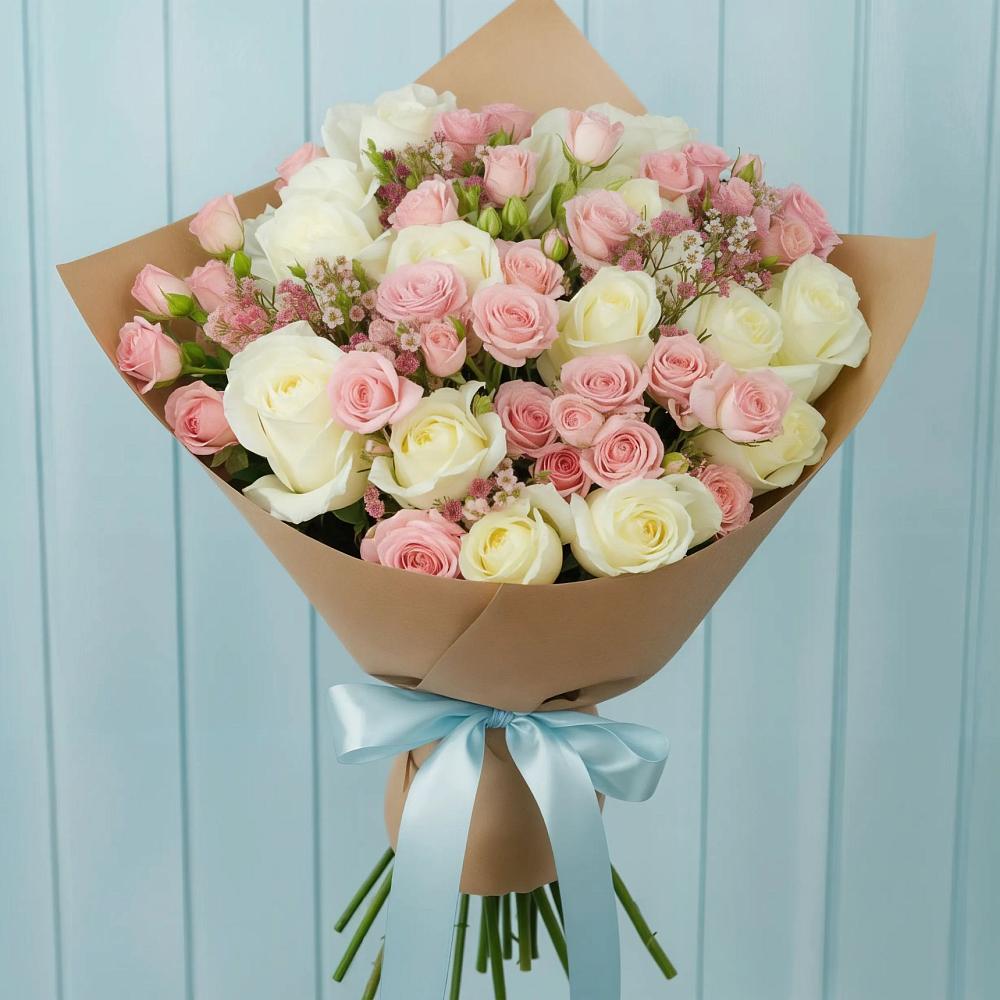 Букет цветов из: Розы в Центральный