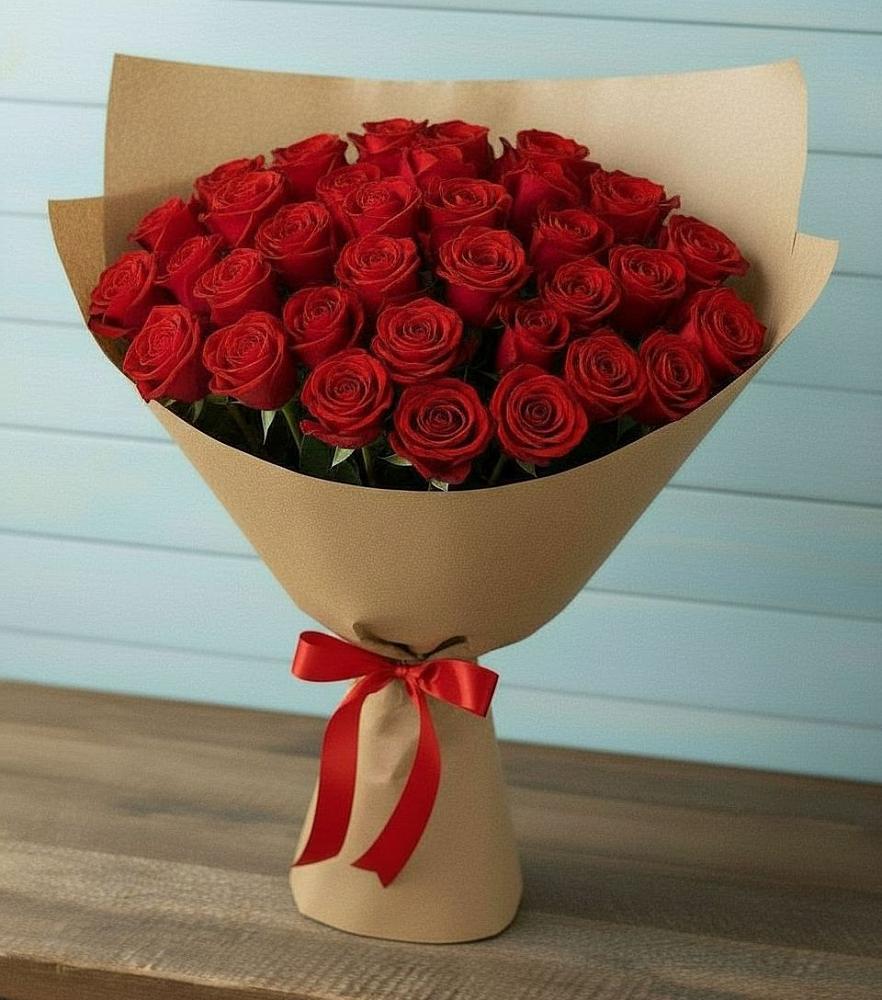 Букет Красные розы Милано в Центральный