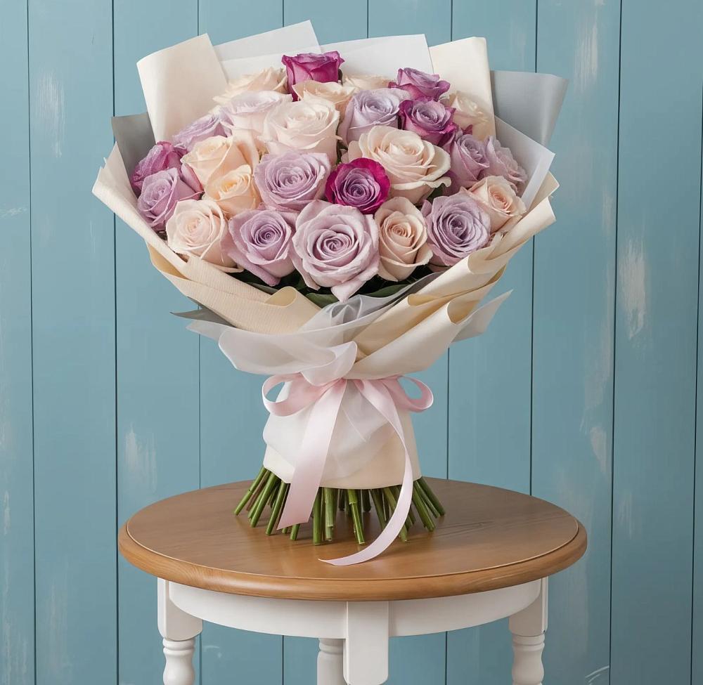 Букет цветов из: Розы в Центральный