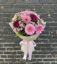 Букет цветов из:  Герберы и Хризантемы в Центральный