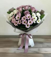 Букет цветов из:  Хризантемы и Розы #REPLACE_PRED# Центральный