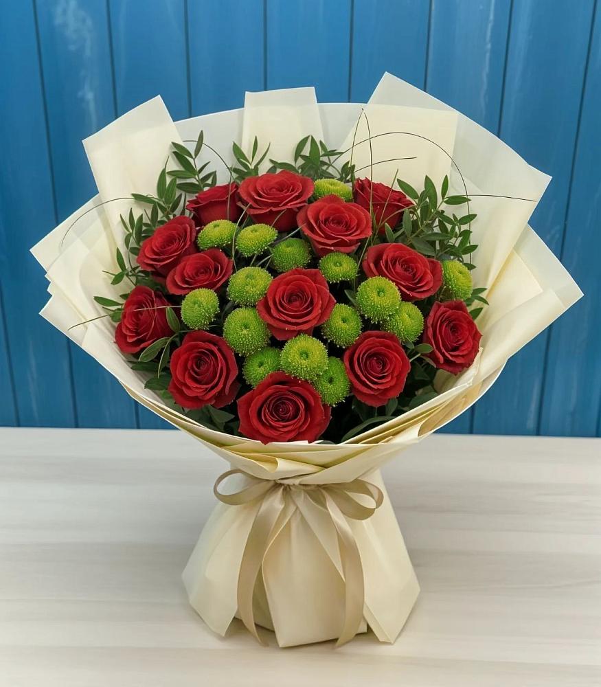 Букет цветов из: Розы и Хризантемы в Центральный