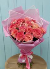 Букет 15 Розовых роз Равель в Центральный