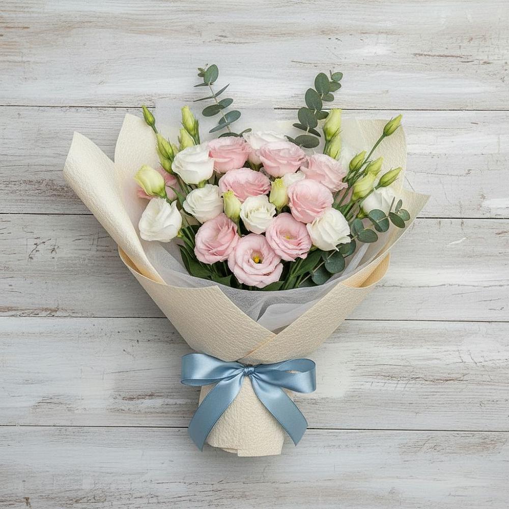 Букет цветов из: Лизиантусы в Центральный